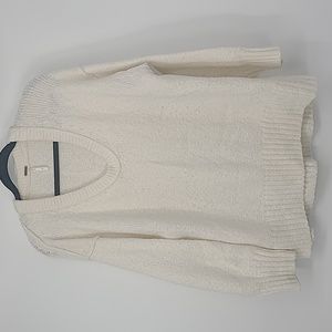 Free People oversized cream knit sweater XS